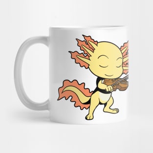 Comic axolotl plays violin Mug